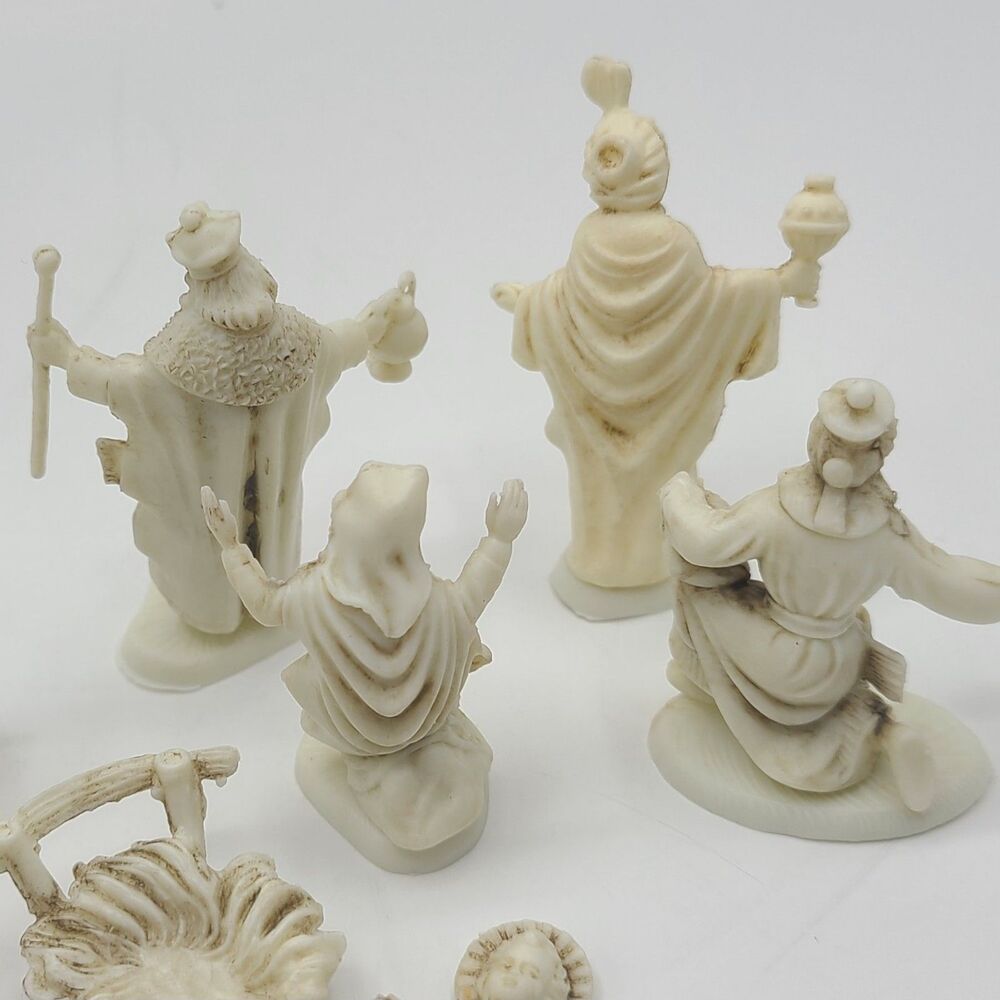 Mid-Century Christmas Nativity Set of 7 Signed Made in Italy Vtg Holiday Decor - Picture 7 of 11